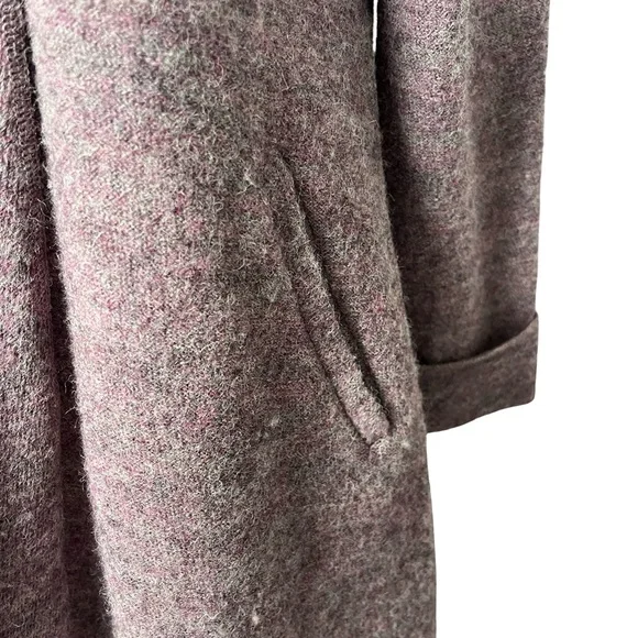 Soft Surroundings Wool Open Front Cardigan Sweater Knit Dusty Pink Size Large L - Picture 8 of 9